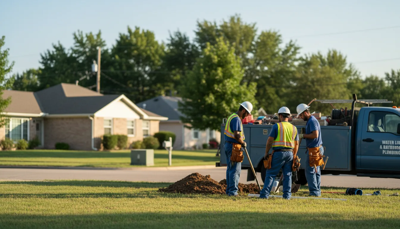 Residential water line and bathroom plumbing service in Aultman, PA
